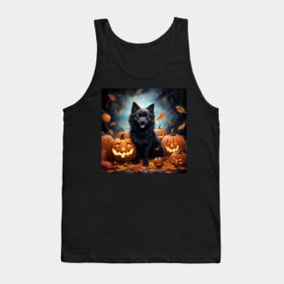 Schipperke Halloween painting Tank Top